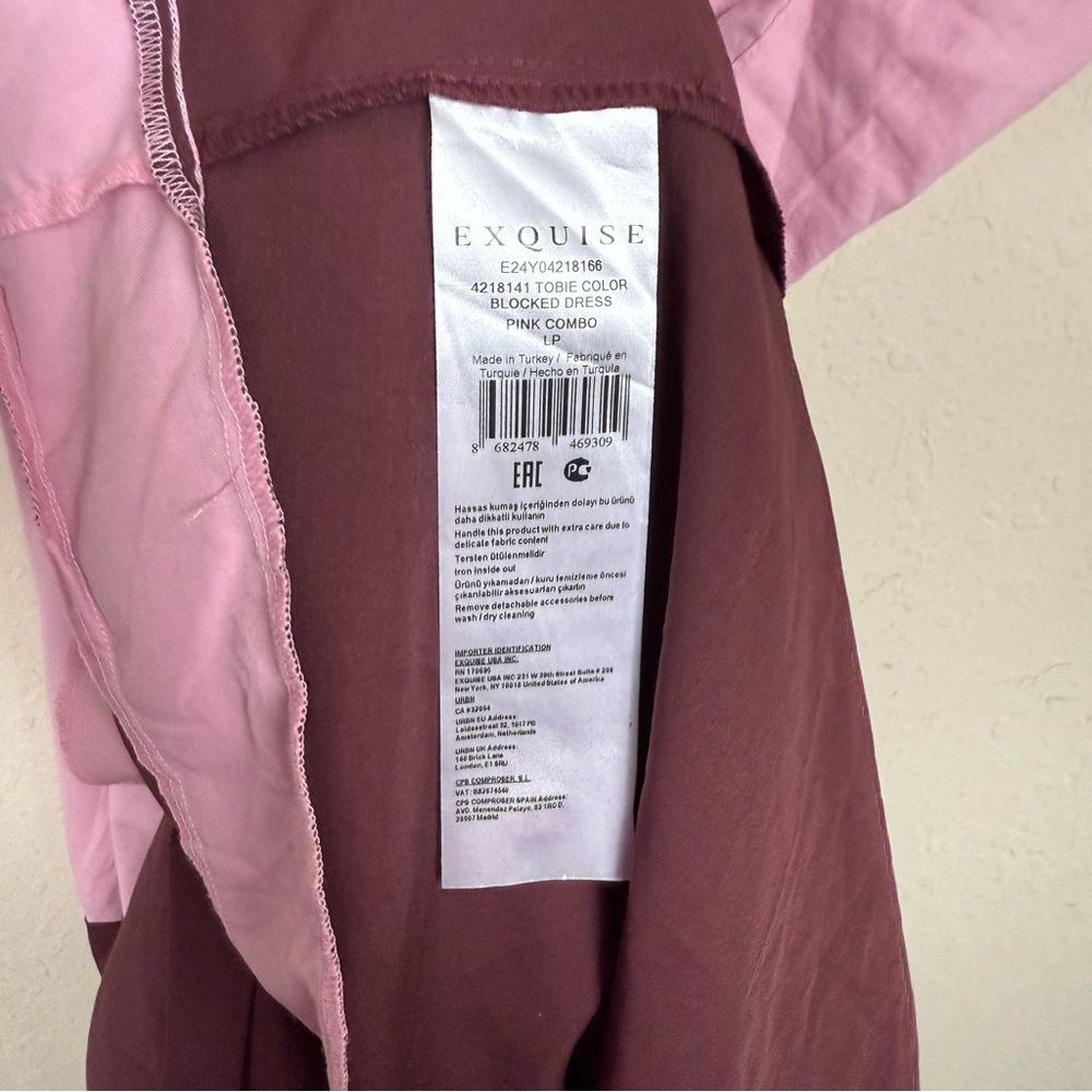 Anthropologie Pink and Burgundy Tobie Dress - Picture 7 of 10